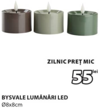 JYSK BYSVALE LUMÂNĂRI LED Ø8x8 cm
