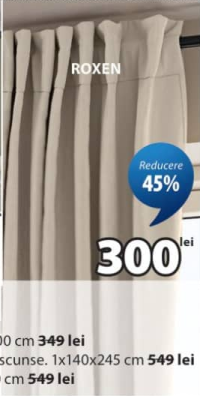 ROXEN Perdea 1x140x245 cm