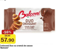 Balconi Duo Croissant cu cremă de cacao 6x50 g