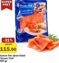 Ocean Fish Somon file sărat feliat 200 g