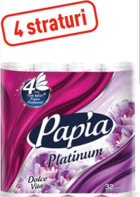 PAPIA Platinum Dolce Vita 32 role 4 straturi hârtie igienică