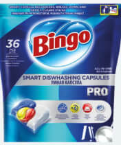 BINGO Pro 36 buc capsule pentru mașina de vase