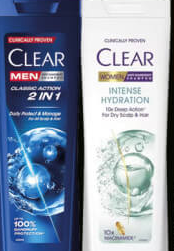 Clear Men/Women șampon de păr diverse sortimente 360ml
