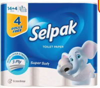 SELPAK 14+4 rolă GRATIS 3 straturi hârtie igienică