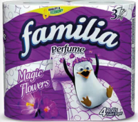 FAMILIA Magic Flowers 4 role 3 straturi hârtie igienică