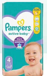 PAMPERS Active Baby 2/76, 3/70, 4/62, 5/54, 6/48