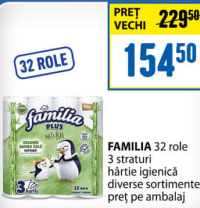 FAMILIA 32 role 3 straturi hârtie igienică