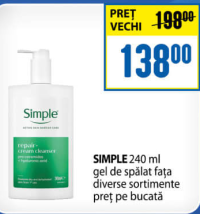 SIMPLE gel de spălat fața diverse sortimente 240 ml