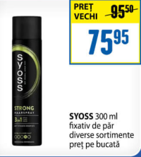 SYOSS 300 ml fixativ de păr