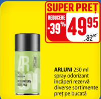 ARLUNI 250 ml spray odorizant încăperi rezervă diverse sortimente