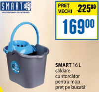 SMART 16 L căldare cu storcător pentru mop