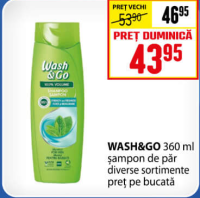 WASH&GO 360 ml șampon de păr