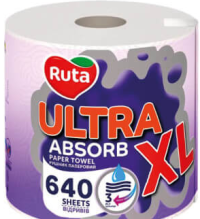 RUTA Ultra XL 1 rolă 3 straturi 80 m prosoape de bucătărie