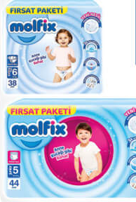 MOLFIX scutece pentru copii chiloței pentru copii 4/52, 5/44, 6/38