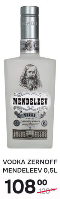 VODKA ZERNOFF MENDELEEV 0,5L