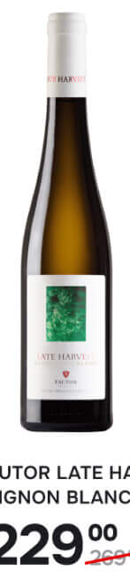 VIN FĂUTOR LATE HARVEST SAUVIGNON BLANC 0,75L