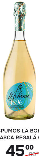 VIN SPUMOS LA BOHÈME FETEASCA REGALĂ 0,75L