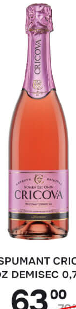 VIN SPUMANT CRICOVA ROZ DEMISEC 0,75L