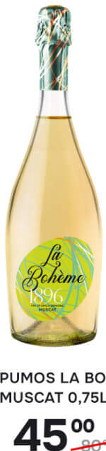 VIN SPUMOS LA BOHÈME MUSCAT 0,75L