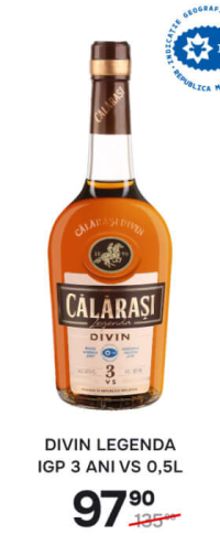 Călărași Divin Legenda IGP 3 ani VS 0,5L