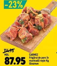 Carmez Frigărui de porc în marinadă roșie Kg