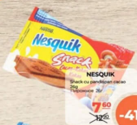 Nesquik Snack cu pandișpan cacao 26g