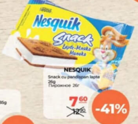 Nesquik Snack cu pandișpan lapte 26g