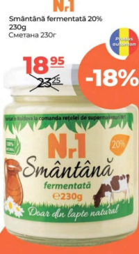 Nr.1 Smântână fermentată 20% 230g