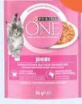 Purina ONE Junior Hrană pentru pisoi Somon/morcovi 85g