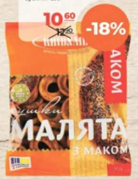 Kyivhlib Covrigi Malyata cu mac 250g