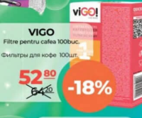 Vigo Filtre pentru cafea 100buc.