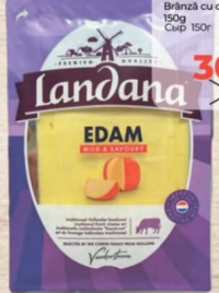 Landana Brânză cu cheag Edam Mild 150g