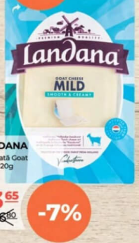 Landana Brânză maturată Goat Cheese Mild 120g