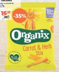 Organix Bastonașe cu aromă de morcov 15g