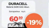 Duracell Baterie 2400 AAA 4buc
