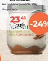Artesana Iaurt măr și scorțișoară 3% 160g