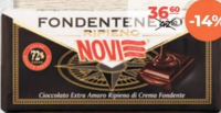 Novi Fondentenero Ciocolată neagră umplută 105g