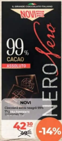 Novi Nero Ciocolată extra neagră 99% 75g