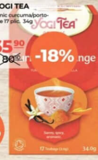 YOGI TEA Ceai Organic curcuma/portocală/vanilie 34g