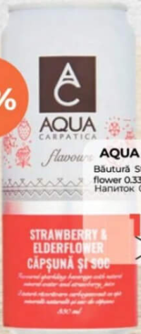 AQUA CARPATICA Băutură Strawberry & Elderflower 0.33l