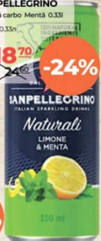 SAN PELLEGRINO Limonadă carbo Mentă 0.33l