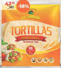 EL SABOR Tortillas Restaurant Style 504g