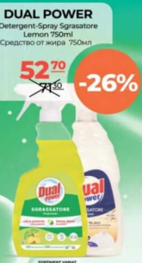 DUAL POWER Degresant-Spray Sgrasatore Lemon 750ml