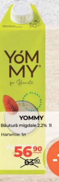 YOMMY Băutură migdale 2.2% 1l