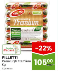 Filletti Crenvurști Premium Kg