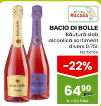 Bacio di Bolle Băutură slab alcoolică sortiment divers 0.75L