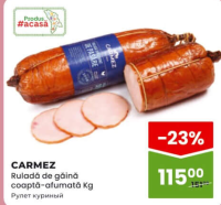CARMEZ Ruladă de găină coaptă-afumată Kg