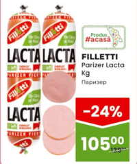 Filletti Parizer Lacta Kg
