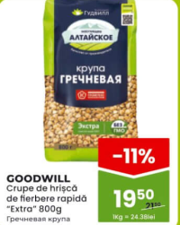 GOODWILL Crupe de hrișcă de fierbere rapidă "Extra" 800g
