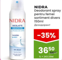 NIDRA Deodorant spray pentru femei sortiment divers 150ml